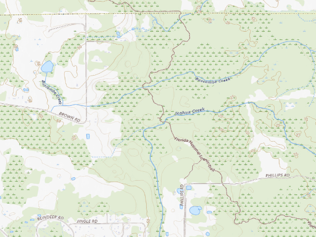 USGS topographic map of Joshua Camp