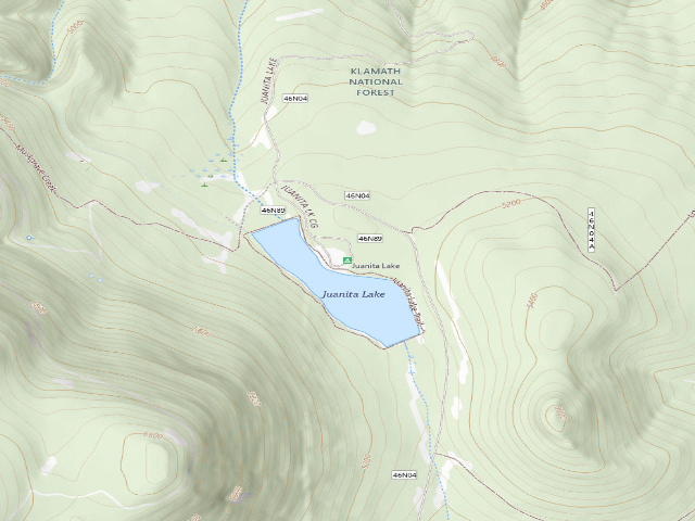 USGS topographic map of Juanita Lake