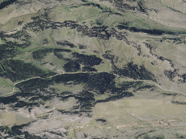 Aerial image of Judith River WMA