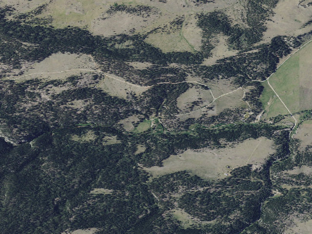 Aerial image of Judith Station Campground