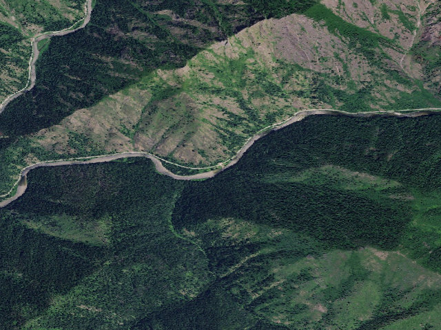 Aerial image of Junction Creek Camp