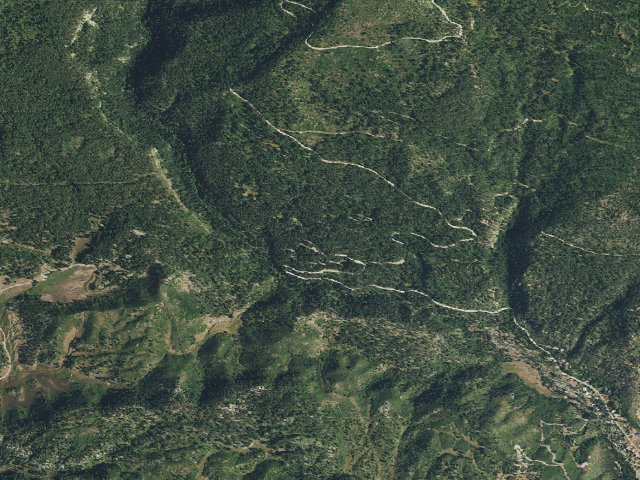 Aerial image of Junction Creek Campground