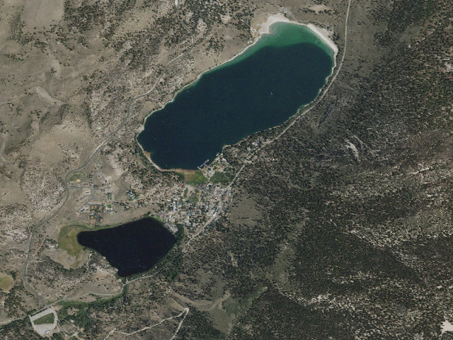 Aerial image of June Lake Campground