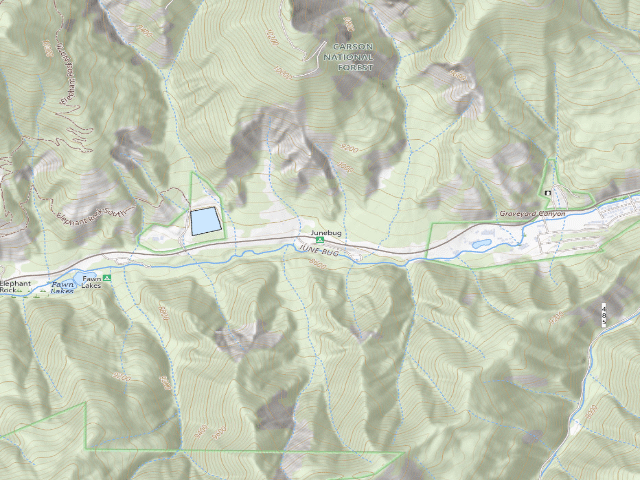 USGS topographic map of Junebug Campground