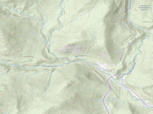 USGS topographic map of Jungle Hill