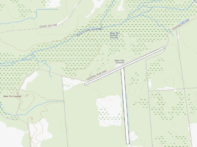 USGS topographic map of Juniper Creek Game Land camping area #2