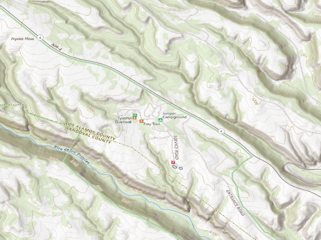 USGS topographic map of Juniper Family Campground