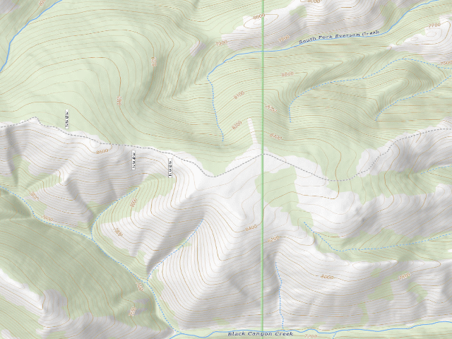 USGS topographic map of Just Across Boundary