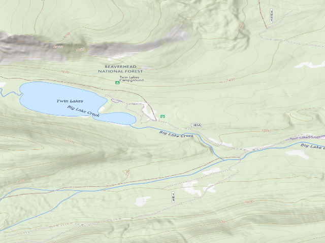 USGS topographic map of Just Out Of Camp Ground
