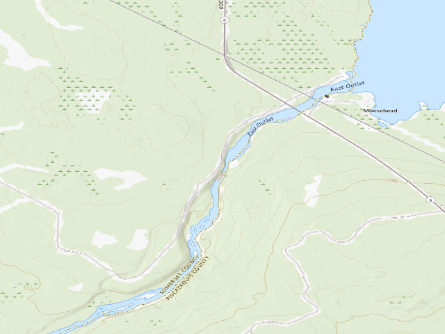 USGS topographic map of K1 (Moosehead Lake Shoreline Public Land)