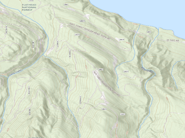 USGS topographic map of Kah Mtn Rd 2831