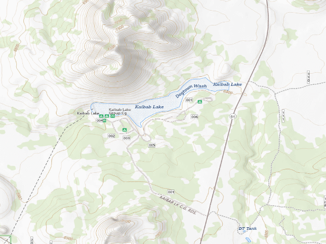 USGS topographic map of Kaibab Lake Campground