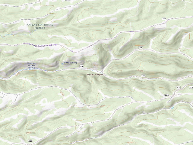 USGS topographic map of Kaibab National Forest
