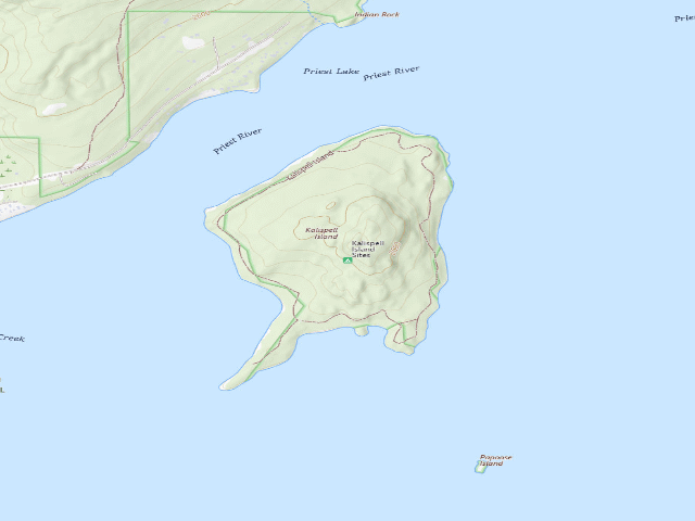 USGS topographic map of Kalispell Island Sites