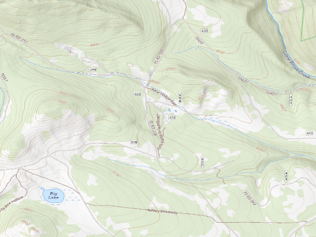 USGS topographic map of Kane Hollow Camping Area