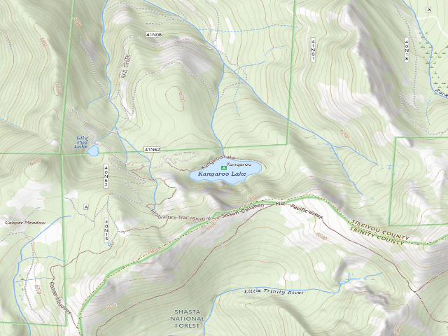 USGS topographic map of Kangaroo