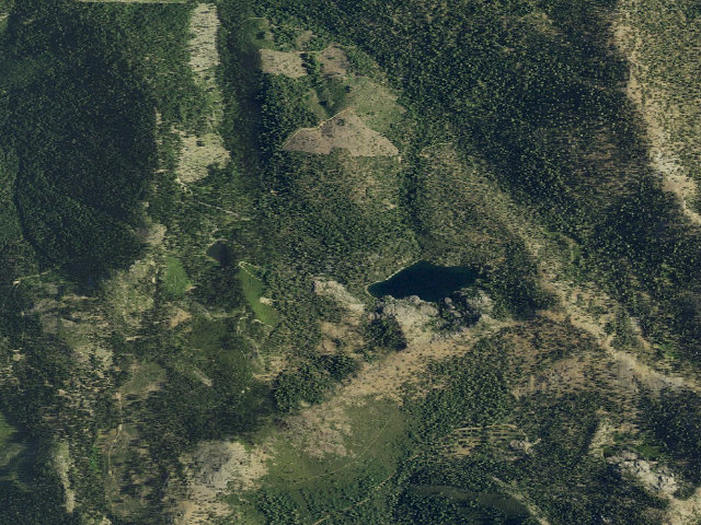Aerial image of Kangaroo Lake Campground