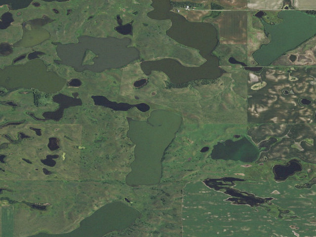 Aerial image of Karl T. Frederick WMA (Wells County)