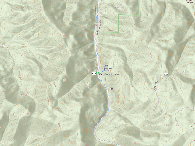 USGS topographic map of Karr Canyon Lower