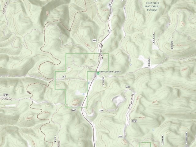 USGS topographic map of Karr Canyon Upper