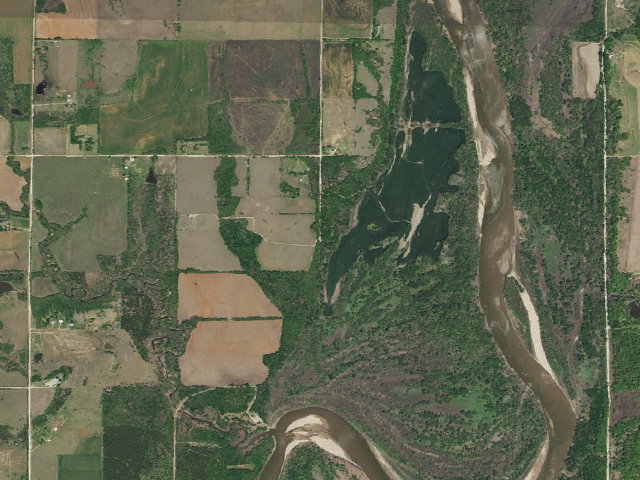 Aerial image of Kaw WMA primitive camp #10