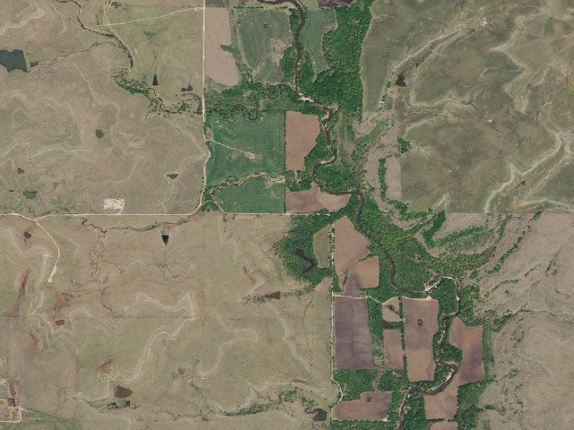 Aerial image of Kaw WMA primitive camp #16