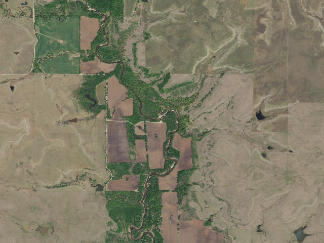 Aerial image of Kaw WMA primitive camp #19