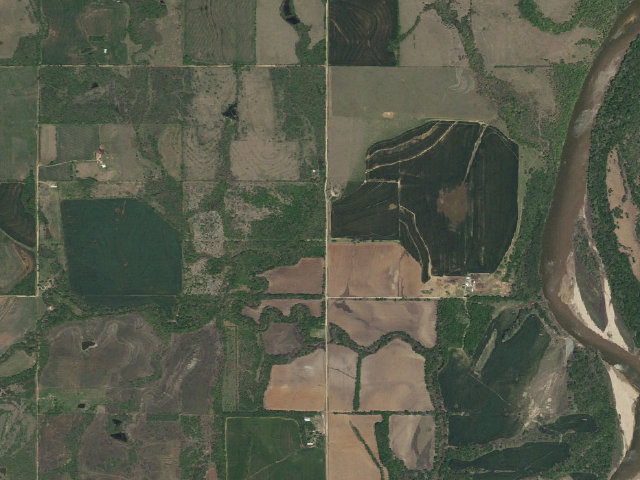 Aerial image of Kaw WMA primitive camp #2