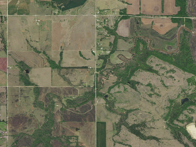 Aerial image of Kaw WMA primitive camp #20