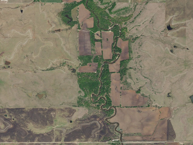 Aerial image of Kaw WMA primitive camp #21