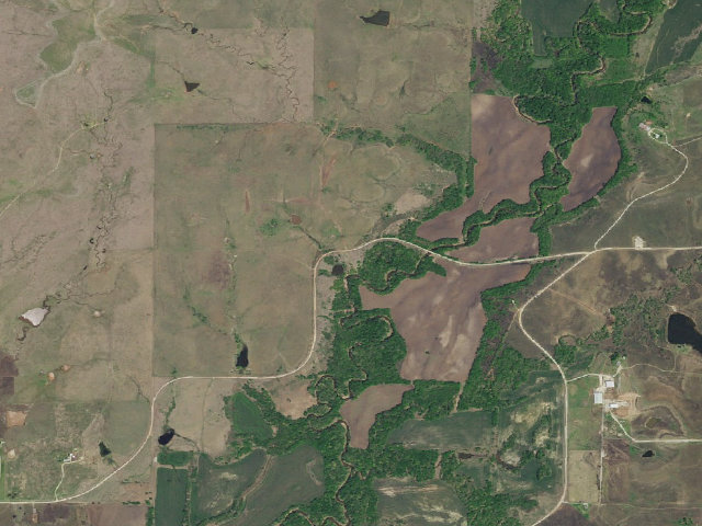 Aerial image of Kaw WMA primitive camp #23