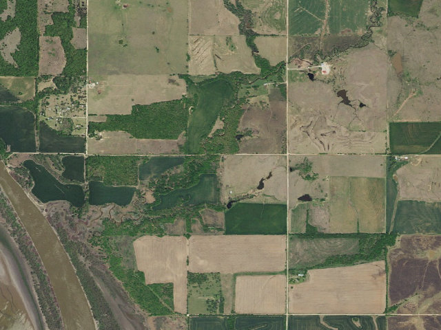 Aerial image of Kaw WMA primitive camp #25