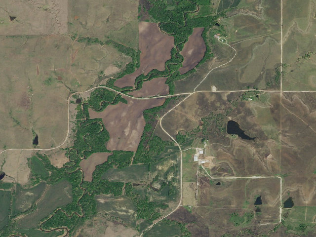 Aerial image of Kaw WMA primitive camp #26