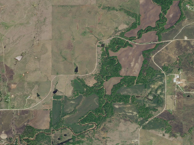 Aerial image of Kaw WMA primitive camp #27