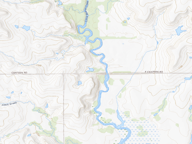 USGS topographic map of Kaw WMA primitive camp #28