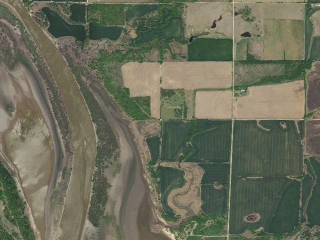 Aerial image of Kaw WMA primitive camp #29