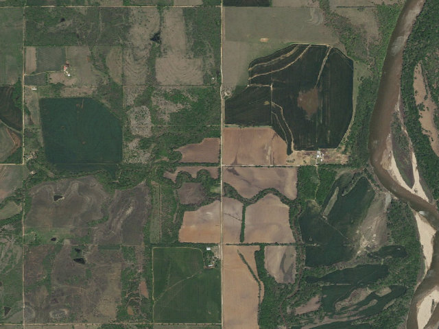 Aerial image of Kaw WMA primitive camp #3