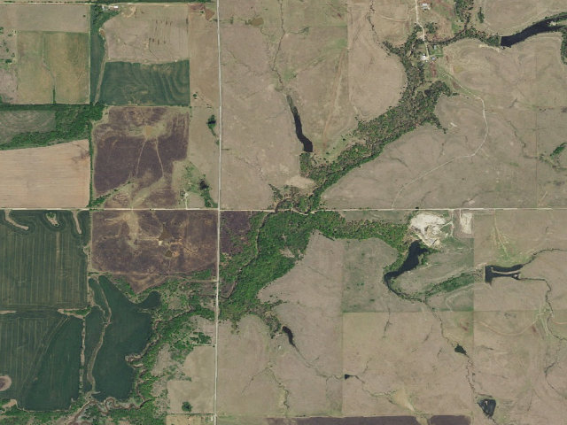 Aerial image of Kaw WMA primitive camp #30