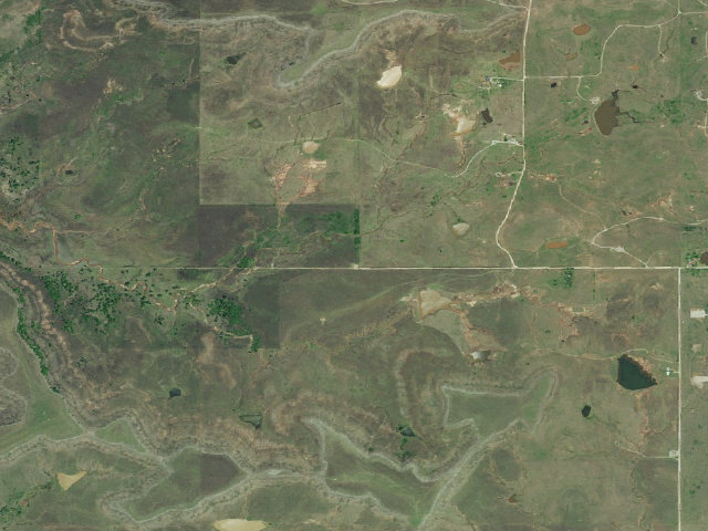 Aerial image of Kaw WMA primitive camp #37