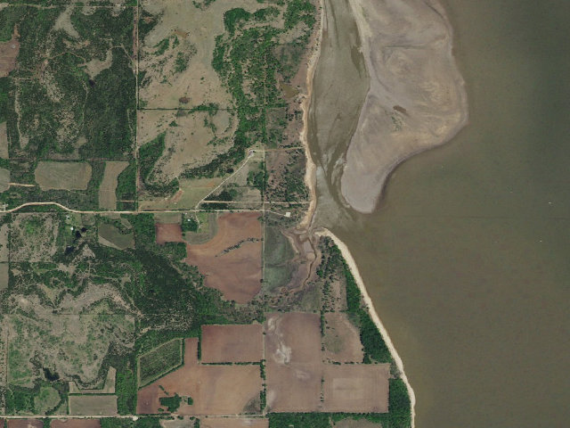 Aerial image of Kaw WMA primitive camp #38