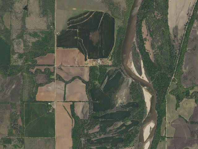 Aerial image of Kaw WMA primitive camp #4