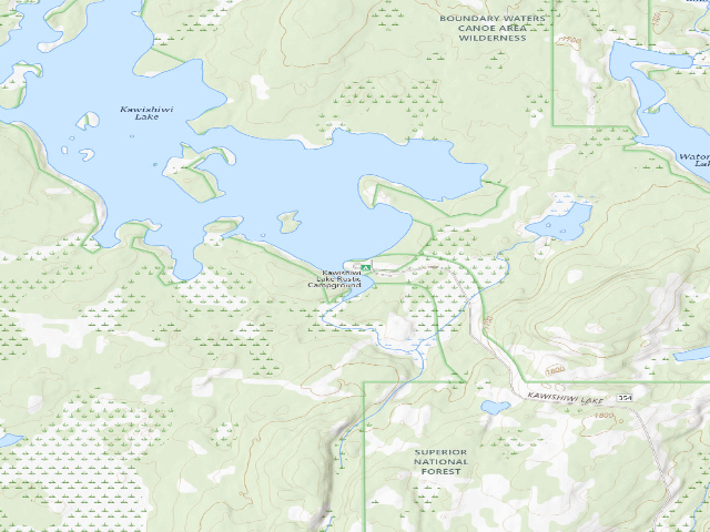 USGS topographic map of Kawishiwi Lake Campground