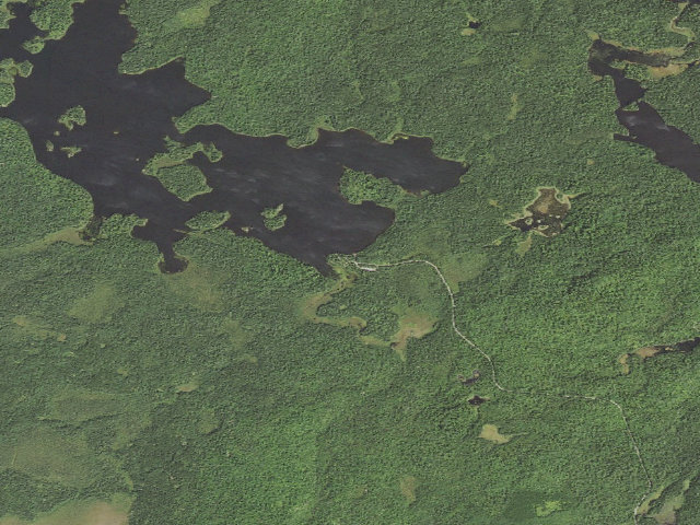 Aerial image of Kawishiwi Lake Rustic Campground