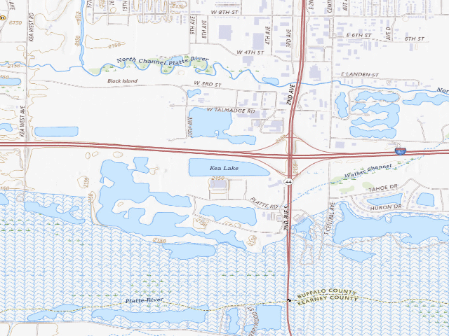 USGS topographic map of Kea Lake WMA
