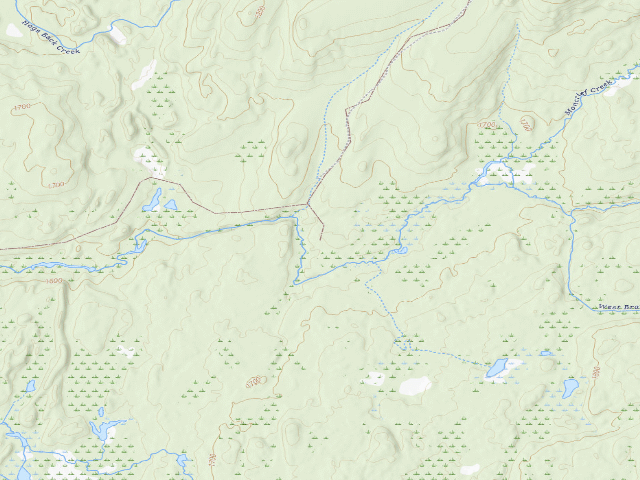 USGS topographic map of Keck Trail Site 3 (Watsons East Triangle Wild Forest)