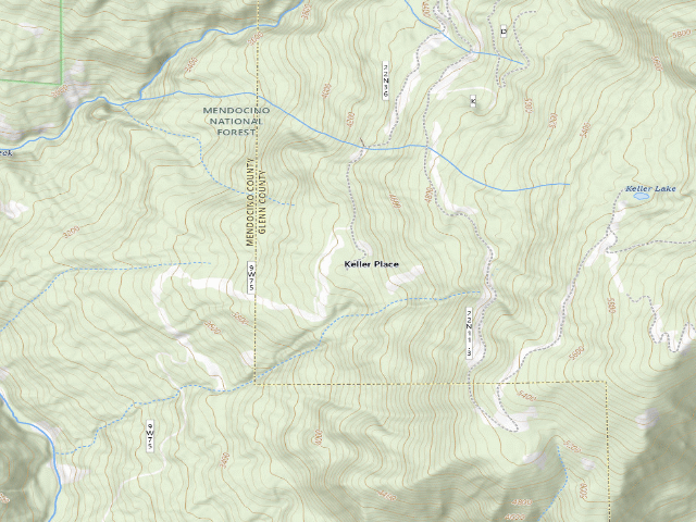 USGS topographic map of Keller