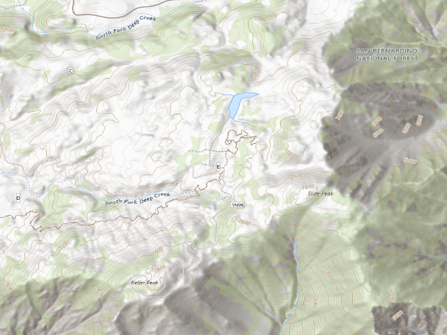 USGS topographic map of Keller Peak Yellow Post Sites Along 1N96