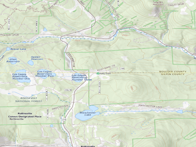 USGS topographic map of Kelly Dahl