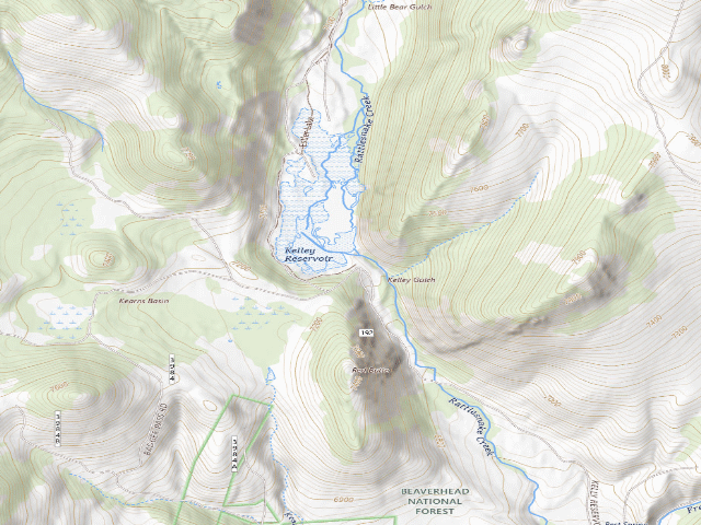 USGS topographic map of Kelly Res 02