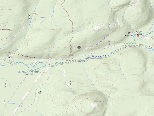 USGS topographic map of Kelsay Valley Forest Camp